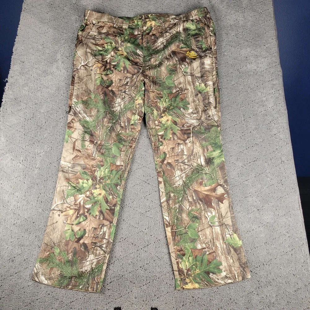 Realtree Pants Mens 2XL Camo Xtra Green Straight Leg Lightweight Hunting